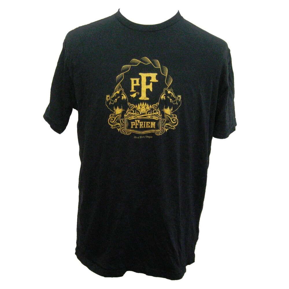 PFRIEM Brewing Men's (Size XL) Black Short Sleeve Graphic T-Shirt Oregon Beer